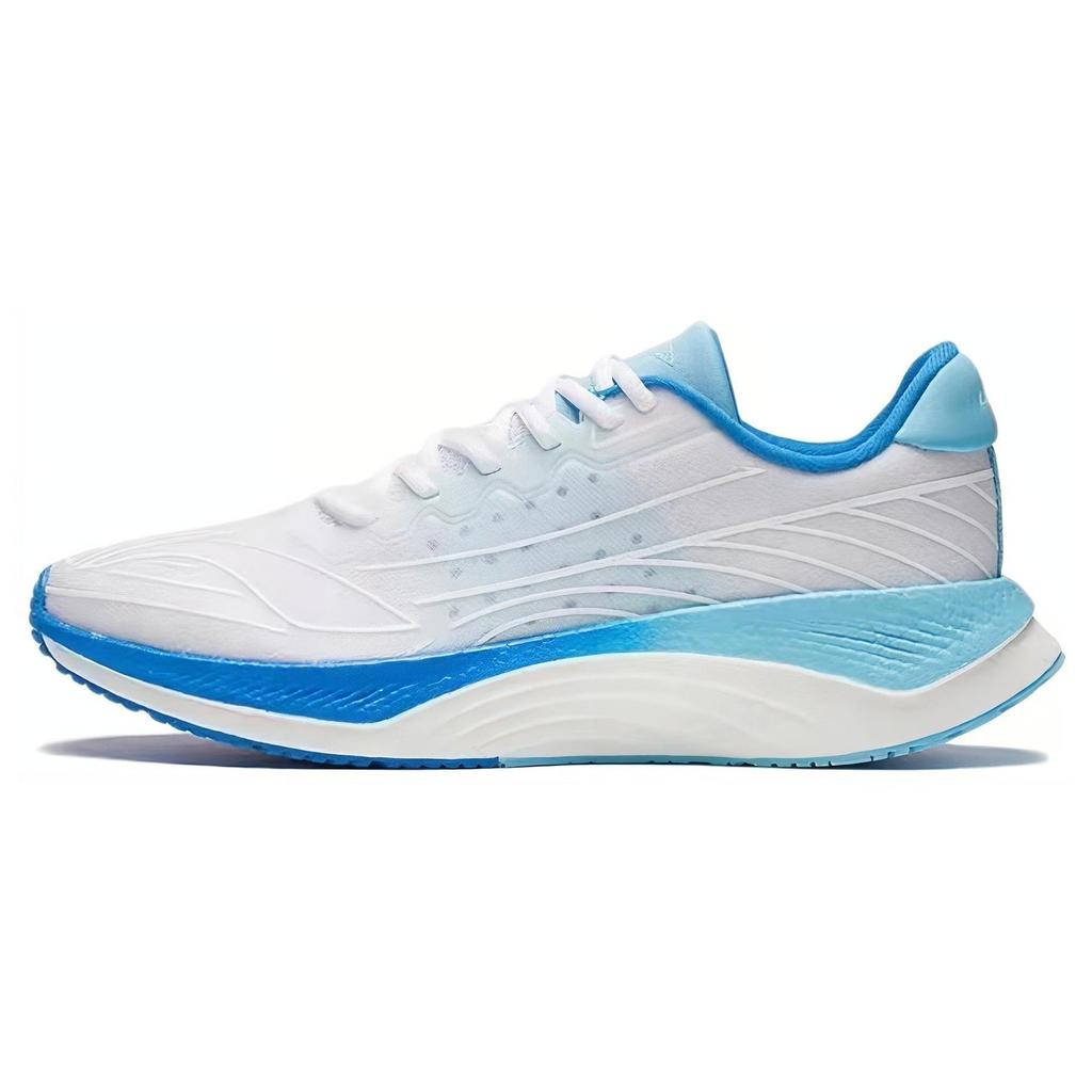 Li Ning Dämpfung Rutschfest Abriebfest Niedrig geschnitten Laufschuhe Herren Weiß Blau ARHS031-1