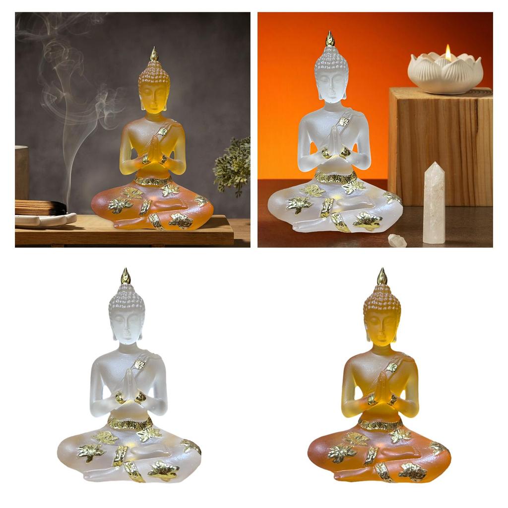 Resin Buddha Figurines Artwork Thai Buddha Statue for Indoor Home Table