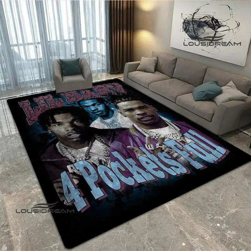 2026 Hip-hop singer Lil Baby carpet Non-slip carpet Yoga mat carpets for living room area rug Door pad anime rug birthday gift