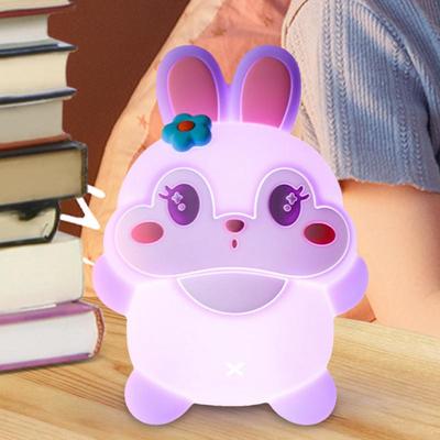 Cute Bunny Desk Lamp Animal Bunny Desktop Night Lamp 30-minute Timing Function Bedroom Table Lamp For Bedside Bookshelf Children