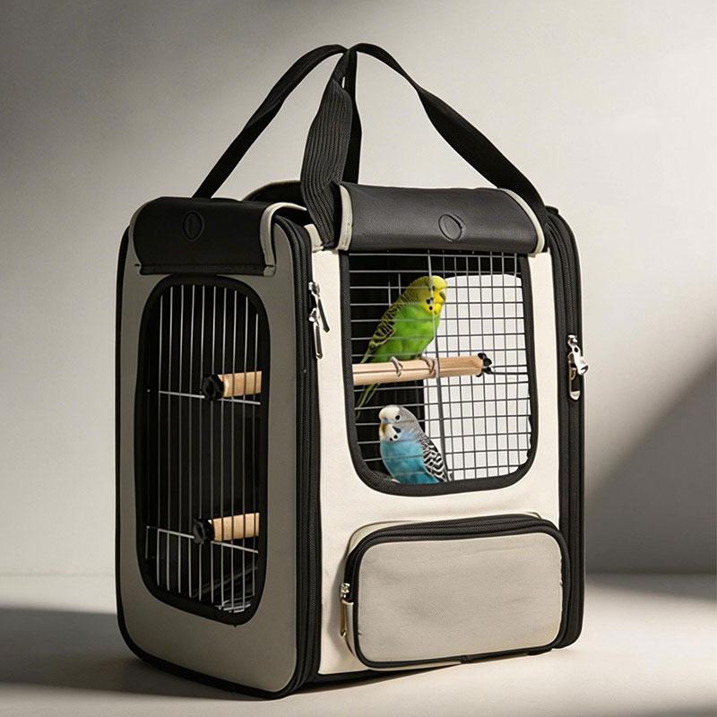Pet Parrot Backpack Suit Carrying Cage Outdoor Travel Breathable Carrier Bird Canary Waterproof Portable Transport Bag Birds