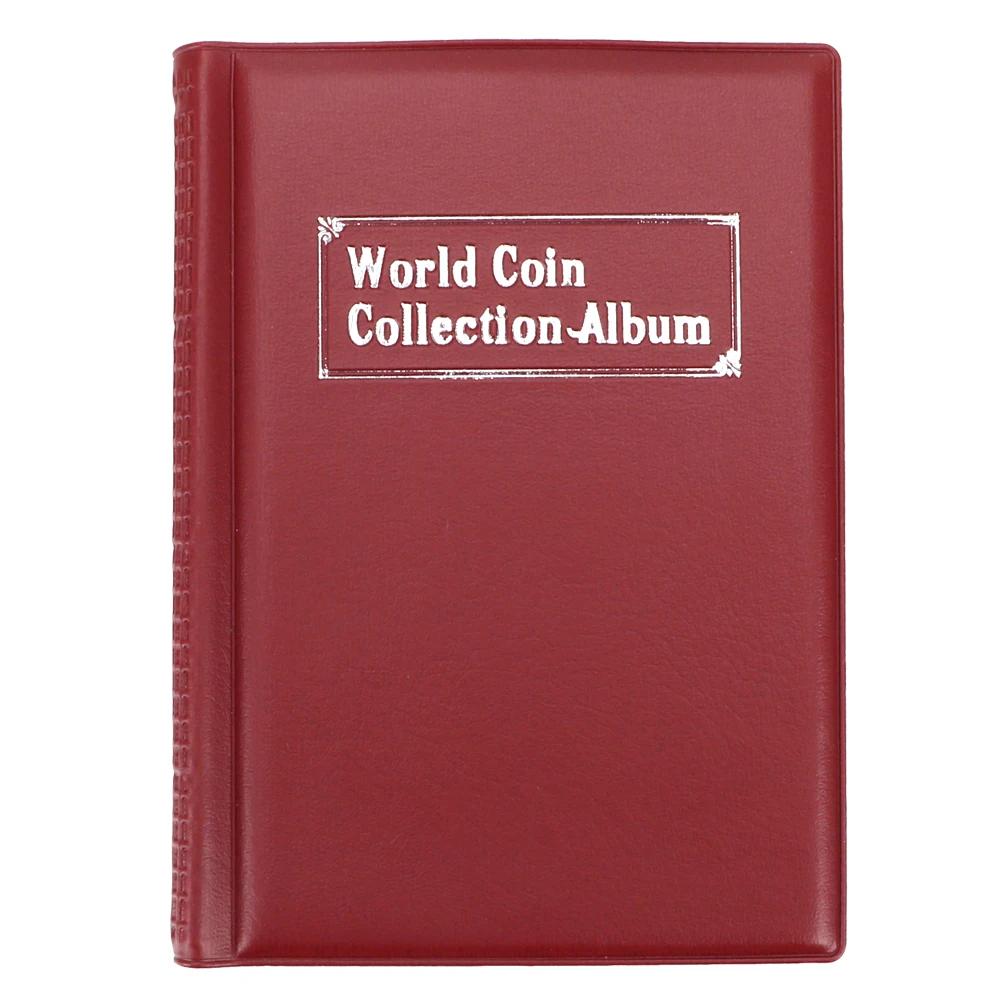 HWZXYXGS 120/60 Pockets Artificial PU Leather Coins Collection Album Book Collecting Money Organizer Storage Bags PVC Film