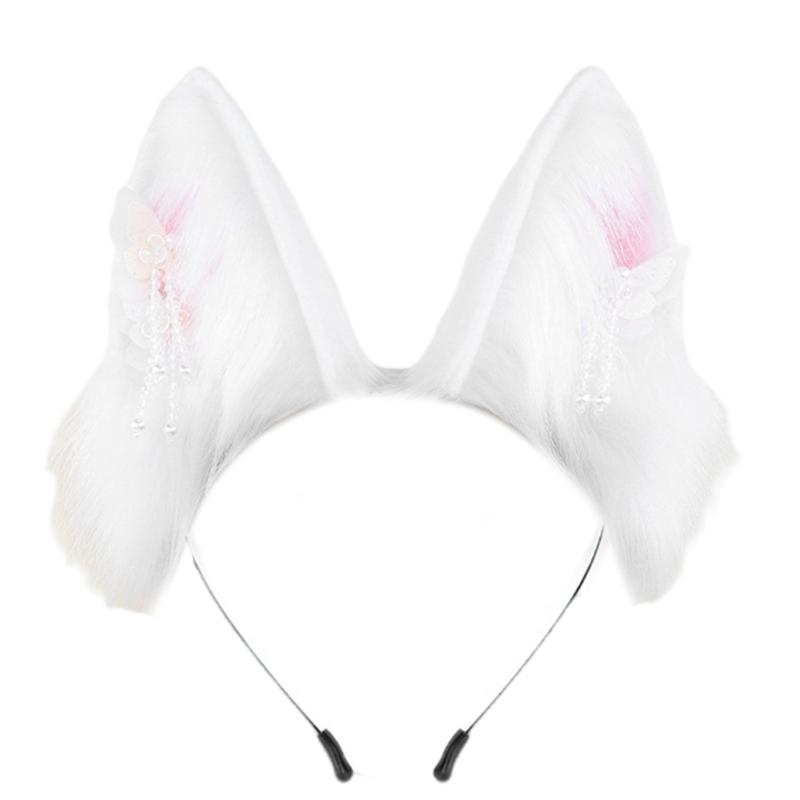 Easter Bunnies Ears Headband Rabbit Ears Headband Bunnies Costume Accessory Halloween Cosplay Hairband Hair Accessories белый