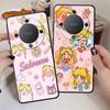Wacky Sailor Moon Case for Honor X9a X6 X8 X7 70 X5b 200 400 Lite 90 Magic5Lite 8X Black Soft Phone Cover
