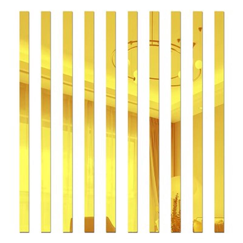 Adesivi Decorativi Murali Specchio Acrilico 1,2m - Set di 5 Strisce Lunghe