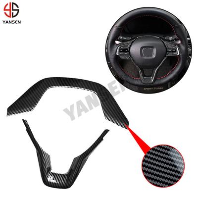 For Honda Accord 10th Gen City ABS Carbon Fiber Car Steering Wheel Cover Trim Sticker Decoration Accessories