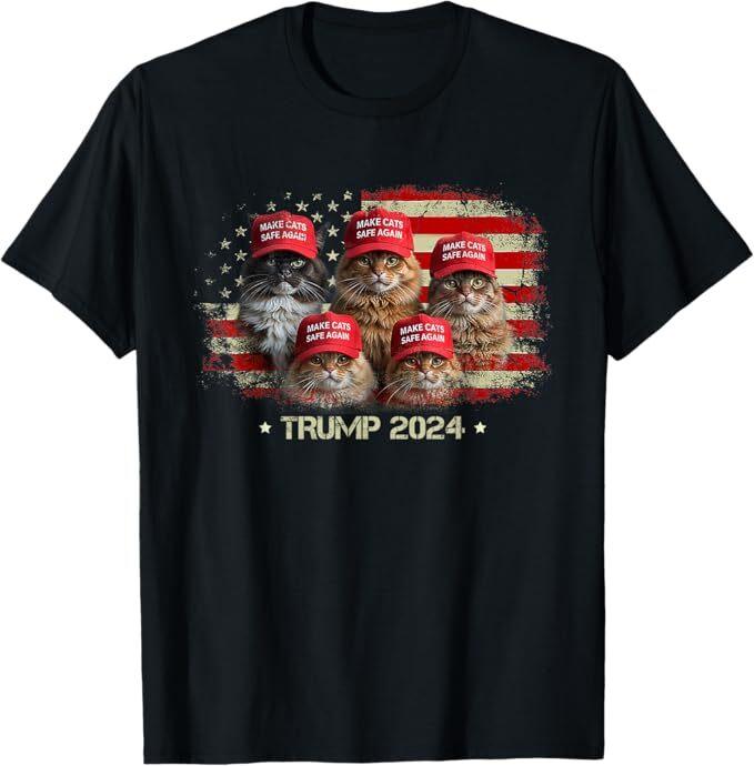 

Donald Trump Make Cats Safe Again Red Hat 2024 Debate Funny Unisex T-Shirt Unisex T-Shirt L