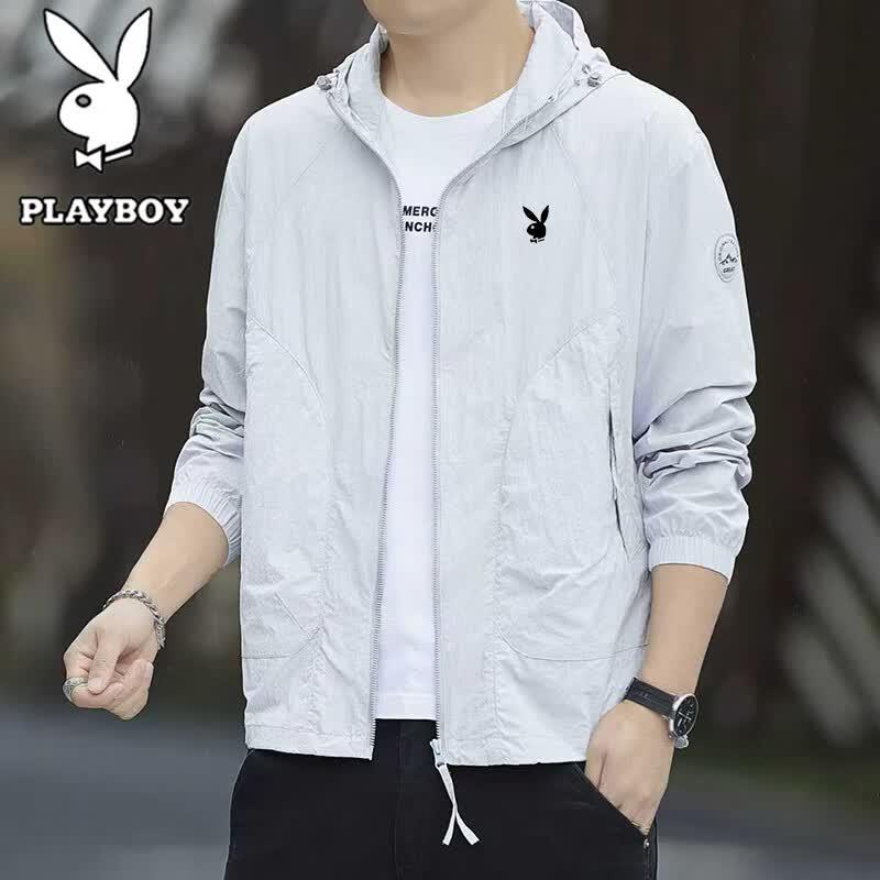 

PLAYBOY Men s Summer UV Protection Hooded Jacket XL