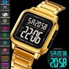 Skmei Digital Watches for Mens 30m Waterproof Back Light LED Chronograph Luxury Stainless Band Strap Date Week Display Dual Time