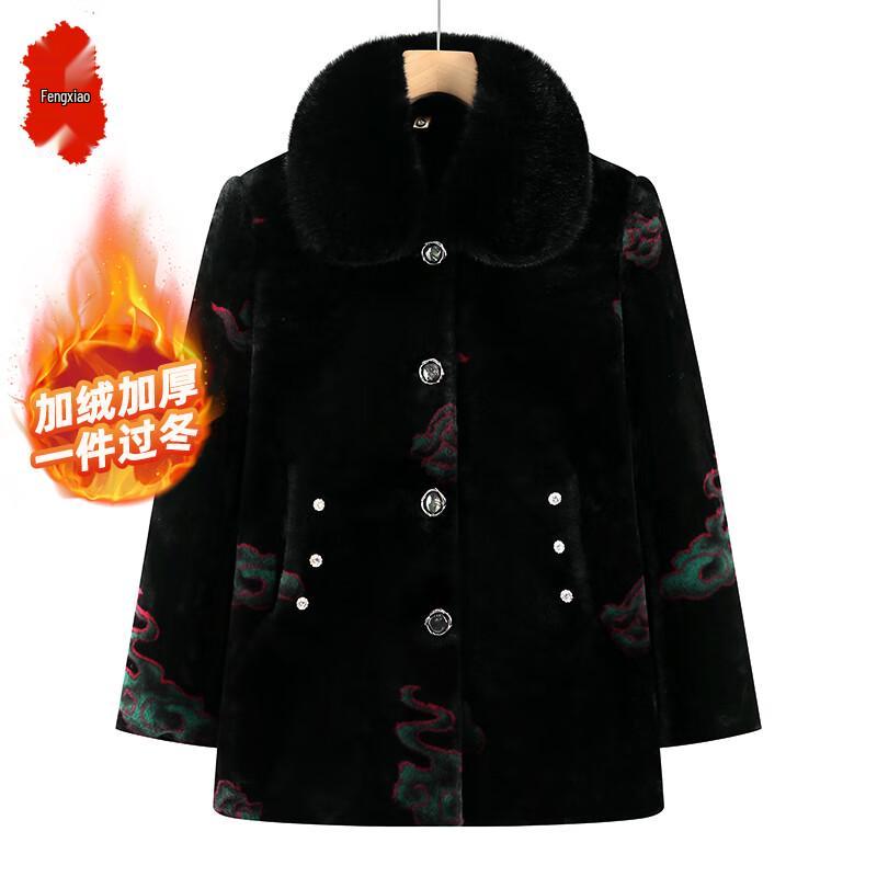 

Женская зимняя хлопковая куртка с плюшевой подкладкой для пожилых 4XL