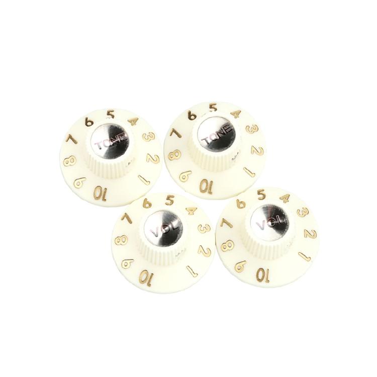4Pcs Plastic Speed Volumes Tone Control Knob Electric Guitar Volumes Tone Knob Potentiometer Caps Guitar Accessories