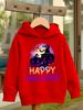 Girls' Halloween Fall/Winter Hooded Sweatshirt - Long-sleeved Casual Pullover, Multiple Colors Available, Regular Fit -