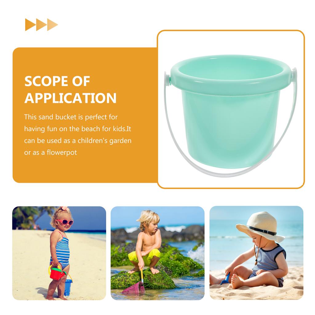 4 Pcs Sand Bucket Beach Plastic Barrel Child Childrens Toys Children’s Sandbox Pail for Kids Buckets