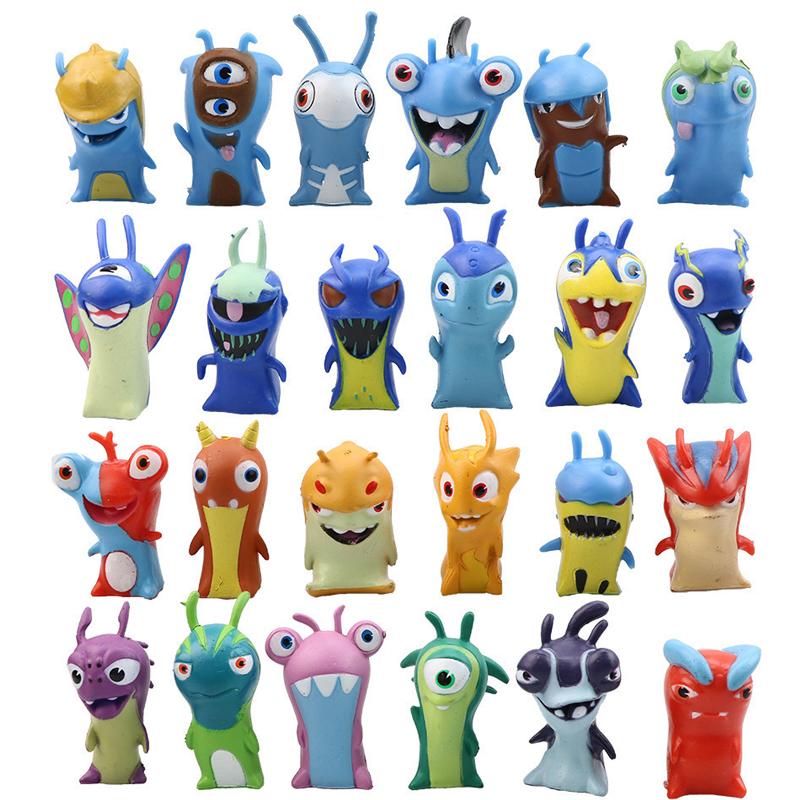 24 stuks Slugterra Slak Magisch Beest Monster Kawaii Schattig Anime Karakter Model Serie Speelgoed Cadeau Kinderen Volwassene Cartoon Elf Anime Speelgoed