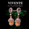 Luxurious 5A Zircon Pearl Teardrop Earrings: Elegant & Exquisite Niche Design