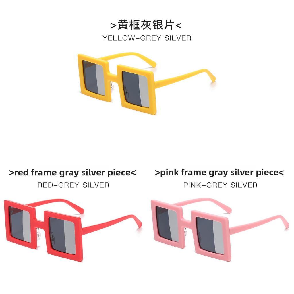 Stylish Square Glasses With Pc Frame And Silver Colored Lenses For Fashionable Streetwear And Events
