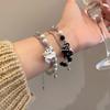 Exquisite Black White Beaded Little Specter Bracelets for Women Sweet Bracelets