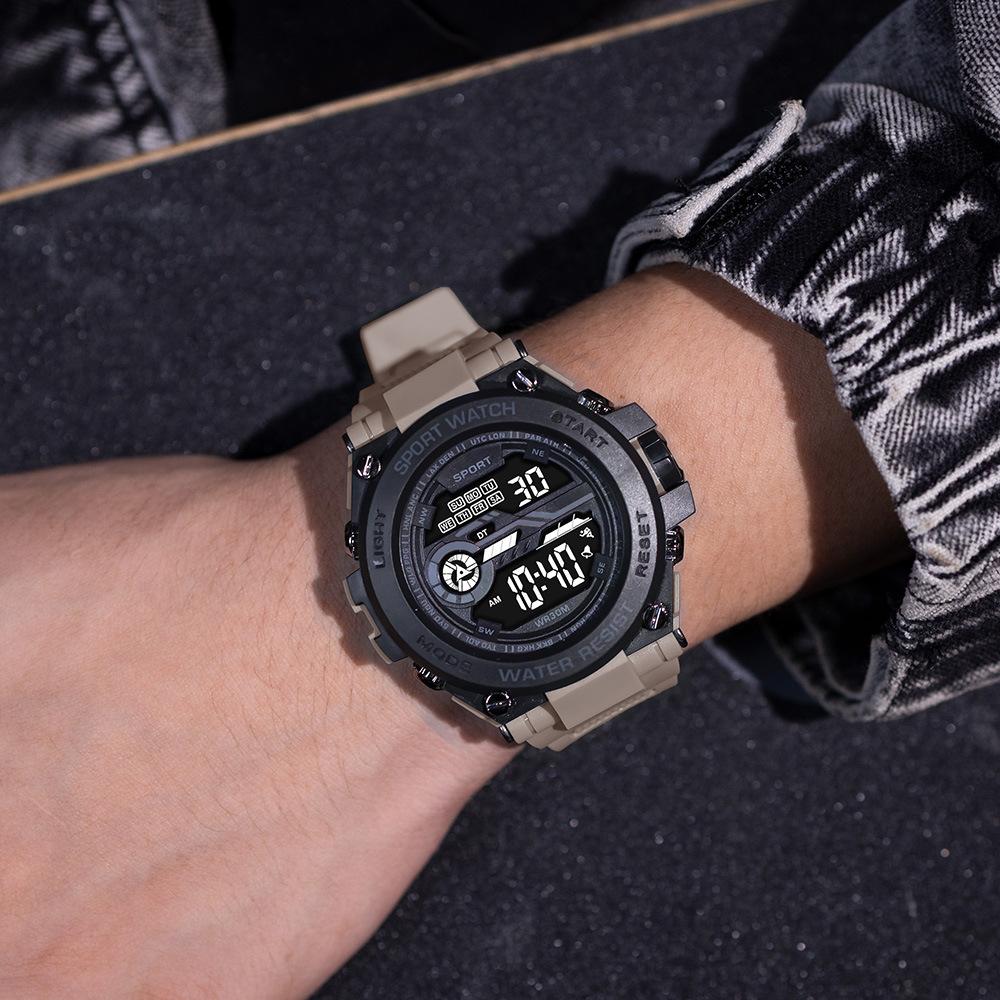 Men's Sports Student High-value Timing Electronic Watch Junior High School Student Trend Luminous Alarm Electronic Watch