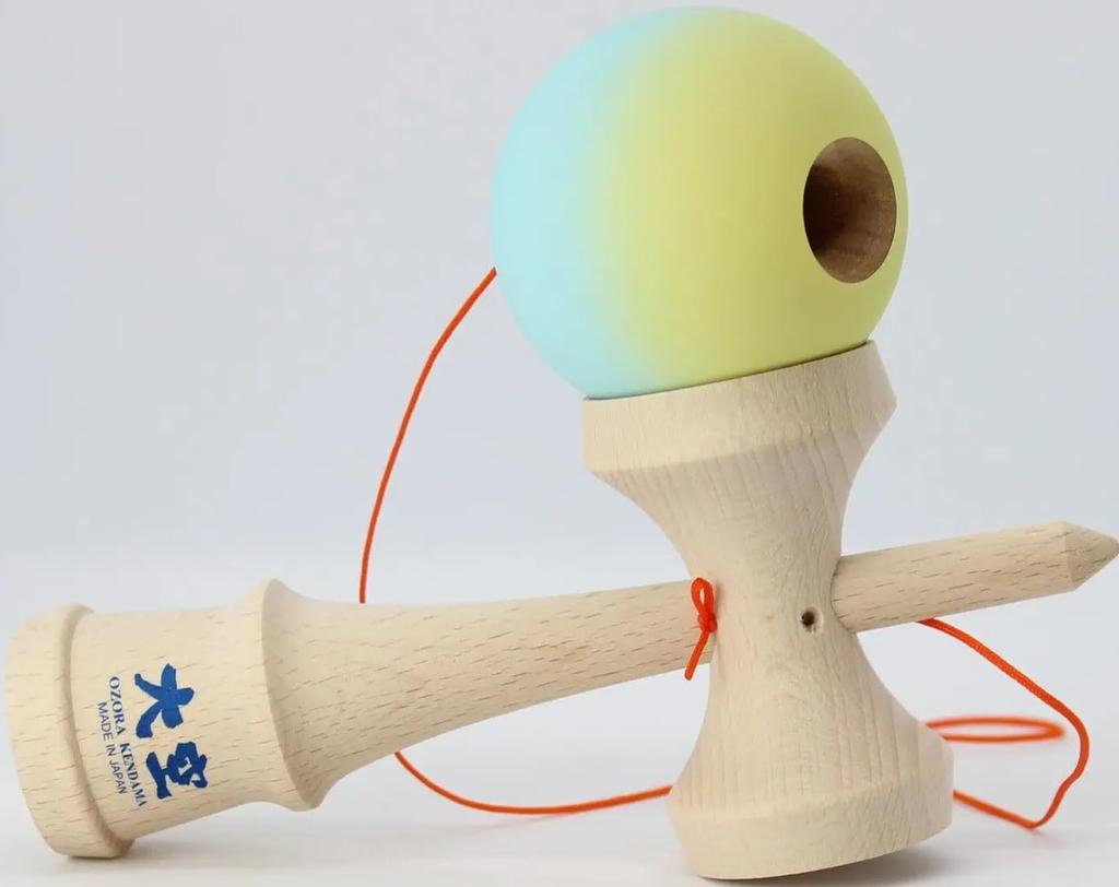 Yamagata Kobo Competitive Kendama by the Japan Kendama Matte Light Blue Yellow "Ozora" (Certified Association) &