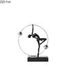 Cast Iron Gymnast Figures Statue Abstract Crafts Desk Decoration Ornaments Minimalism Character Sculpture Room Aesthetics Decor