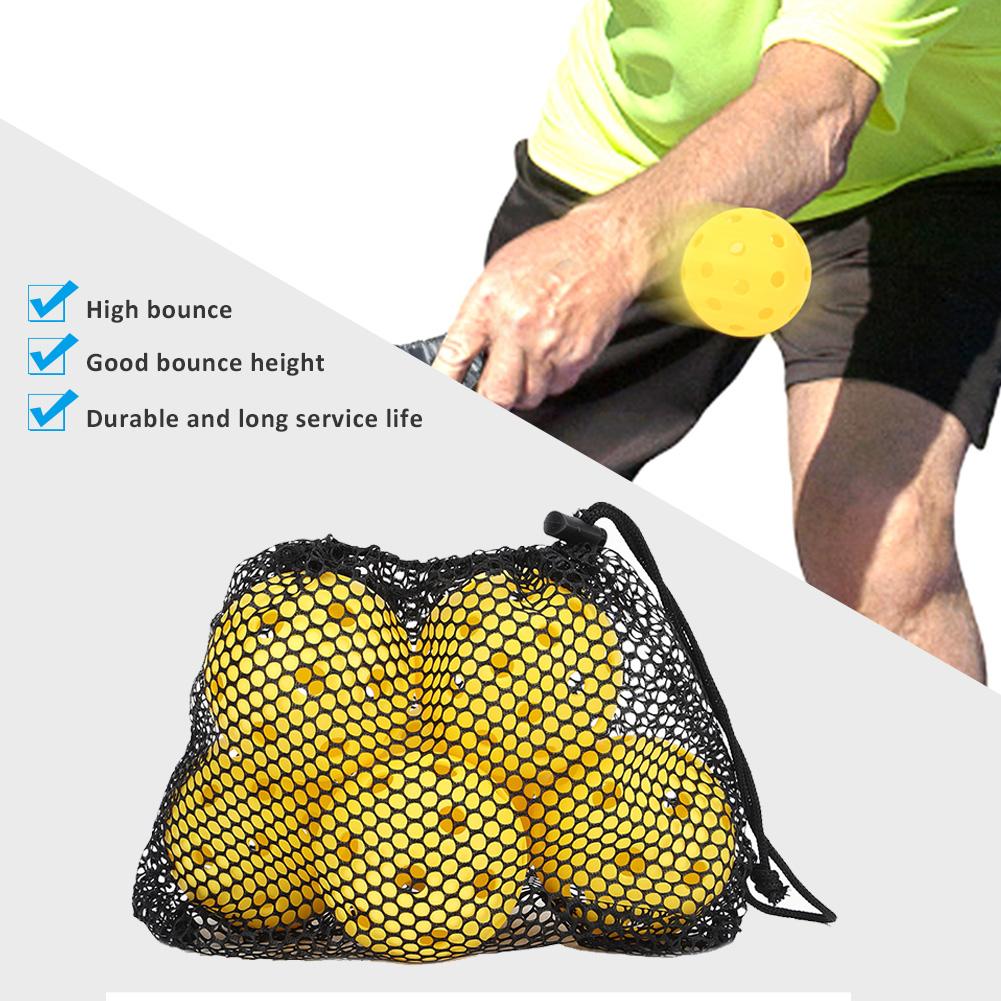 Environmental Protection PE Yellow High Bounce Pickleball Ball Sports Equipment Accessory