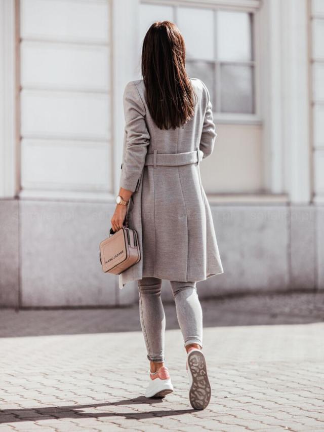 Europäische & Amerikanische Damenmode 2025 Herbst/Winter Zweireihiger Einfarbiger Slim-Fit Wollmantel