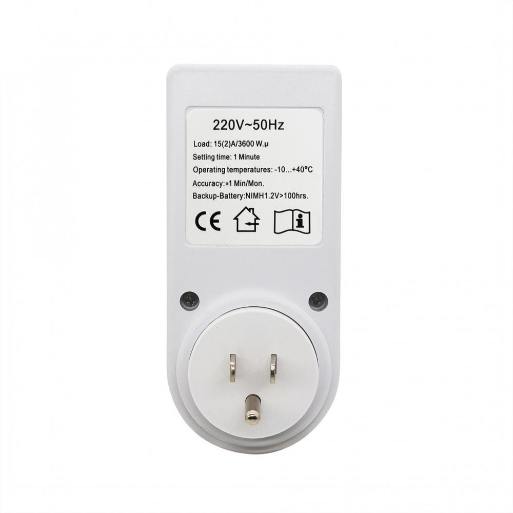 Digital Timer Socket Kitchen Timing Switch Electronic Mini Timer Outlet 15A 1800W 120V/10A 2200W 220V Power Socket Timer Switch3