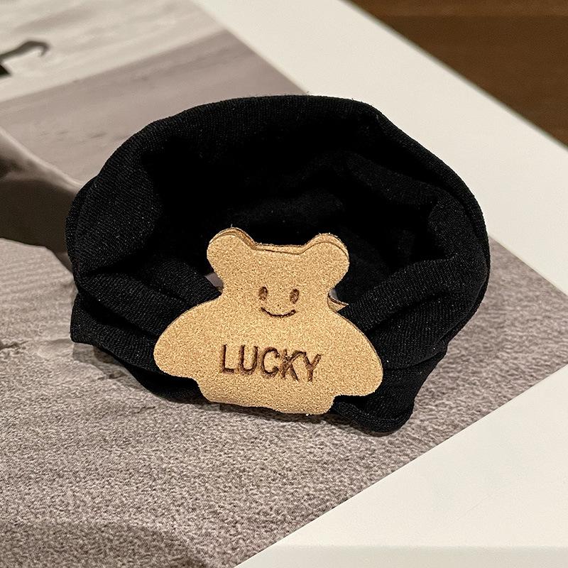 

Korean Super Sweet Bear High Elastic Ice Silk Hair Tie - No Damage, Durable Elastic Band чёрный
