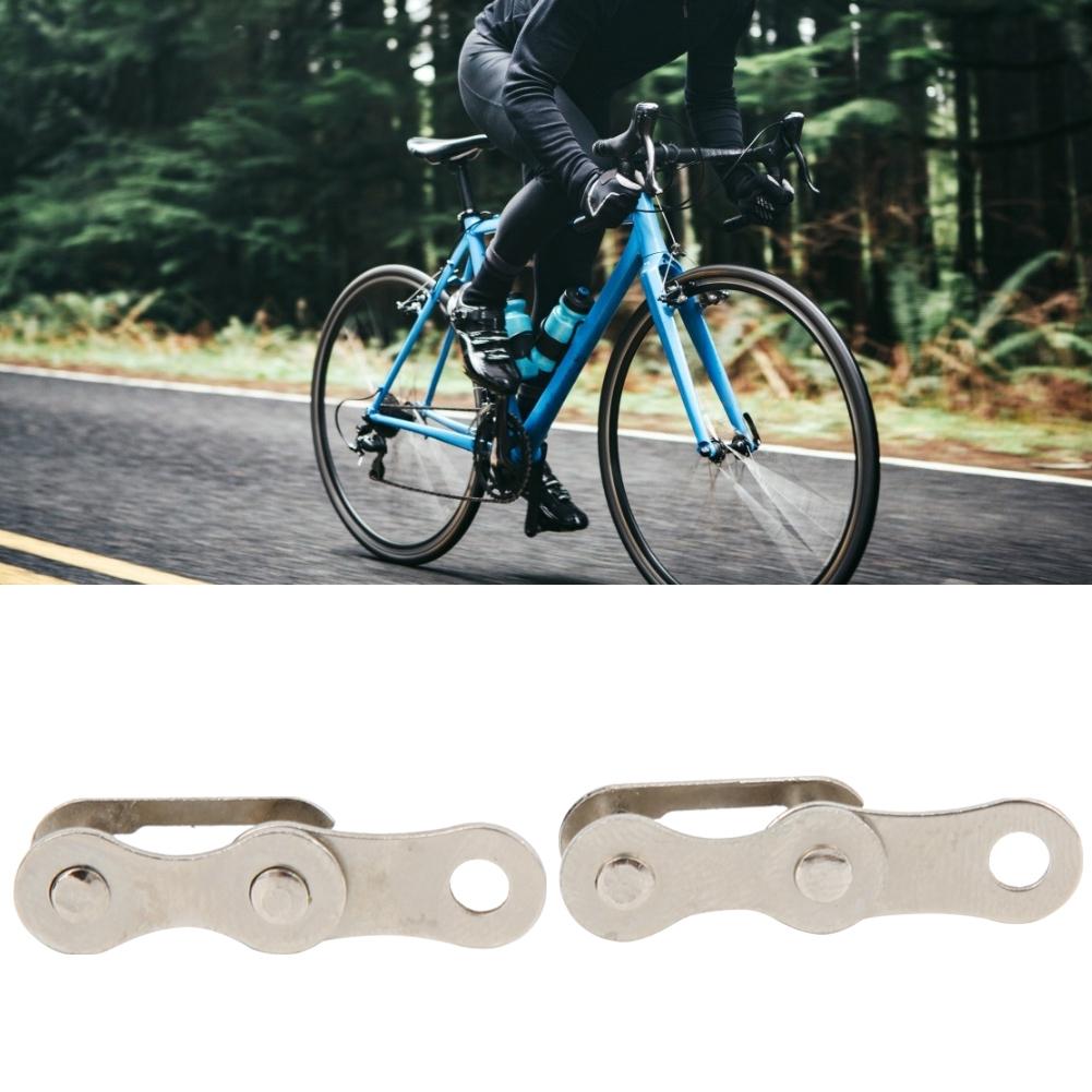 50PCS CNC Electroplating Silver 410 Harden Single Speed Bike Chain Quick Release Link Magic Buckle Chains Connector