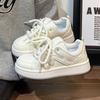 Thick-soled Heightening Little White Shoes Women's Spring New Fashion Lace-up Single Shoes Student Casual Sports Board Shoes