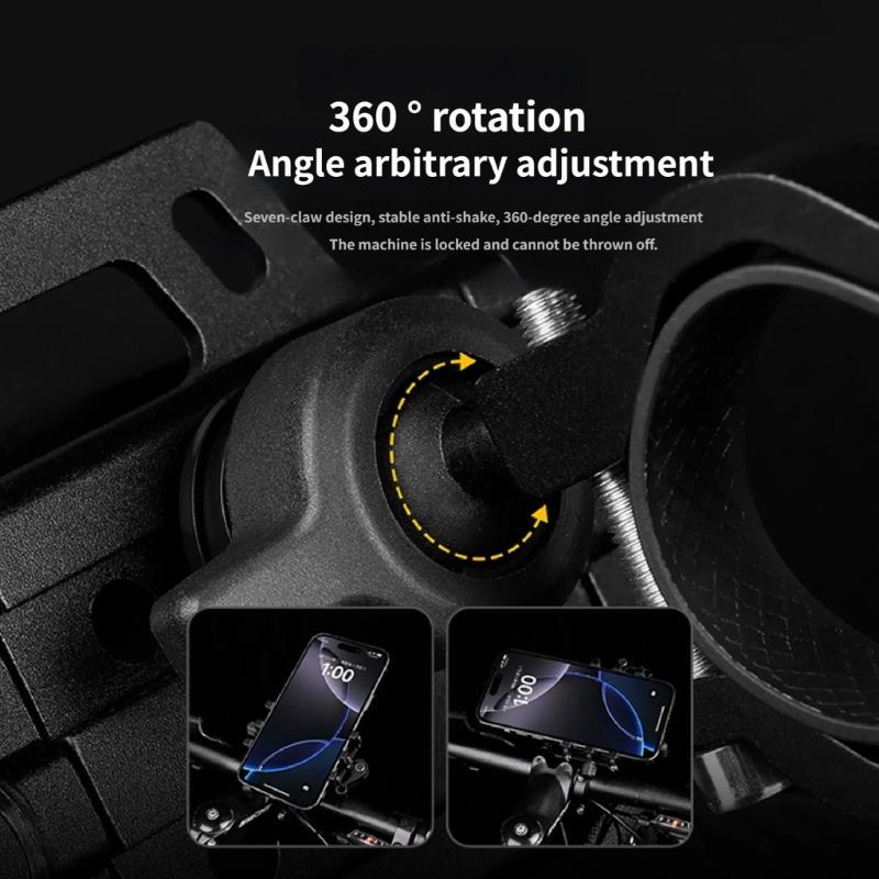 360 Degree Rotatable Bike Phone Holder Comfortable Viewing Angles Phone Stand for Smooth Cycling Experiences