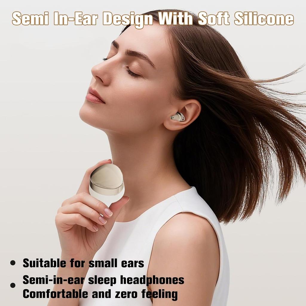 Invisible Tiny Earbuds Bluetooth 5.4 Wireless Headphones Side Sleeper Earbuds Mini Comfortable Ear Buds Small Ear  Sleeping Earphones Noise Cancelling