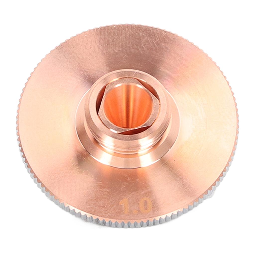 Laser Nozzle Double Layer 1.0mm Aperture Chrome Plated Copper Cutter Head for Replacement