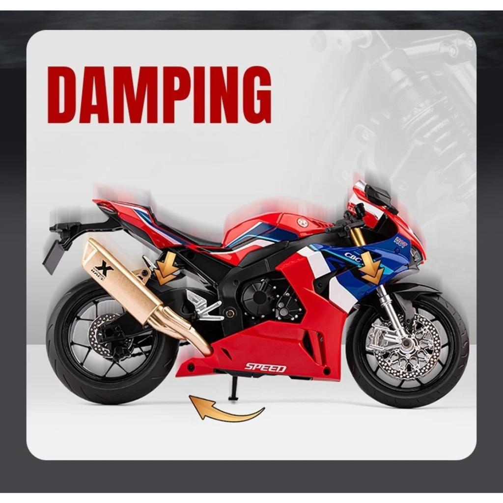 Diecast 1/9 Honda CBR1000RR-R Simulation Alloy Motorcycle Model Heavy Locomotive Children's Toys Gift Ornaments Collection
