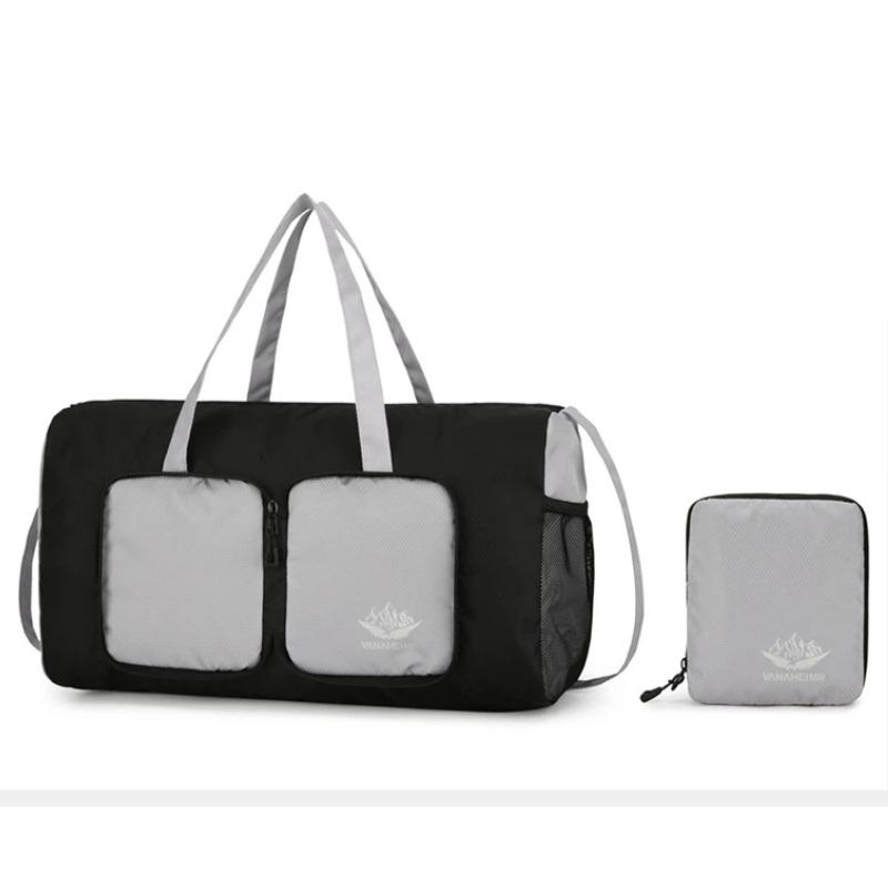 

Stylish Foldable Women s Outdoor Trendy Large Capacity Shoulder Bag Travel Bag Sports Fitness Bag сірий