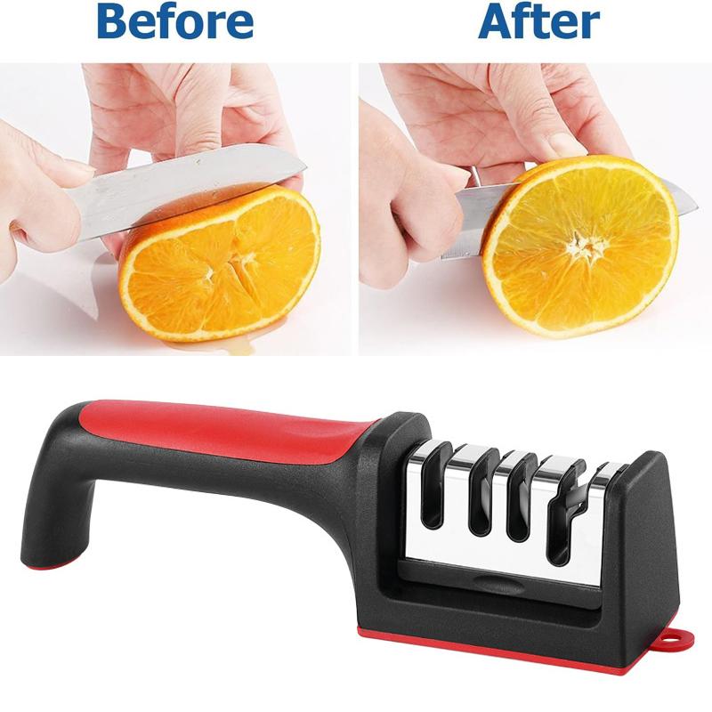 3/4 Segment Knife Sharpener Kitchen Professional Knife Sharpener Handheld Multifunctional Sharpening Stone Manual Knife Sharpene