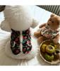 Autumn Winter Dog Clothes Small Dogs Coat Fashion Flower Cat Pet Costume Dog Warm Jacket Chihuahua Bichon Yorkie Plush Dog Vest