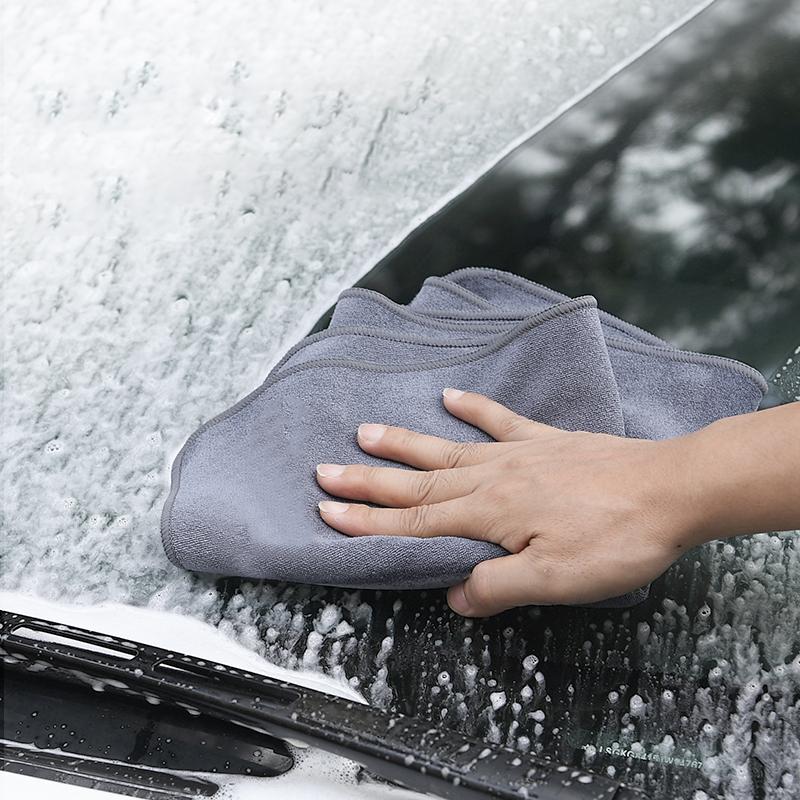 1Pc Car Wash Towels Microfiber Rag Wipe Dry Cloth For VW Polo Atlas Passat Jetta Touareg Magotan Variant Golf Nivus Tiguan Arte Zw6