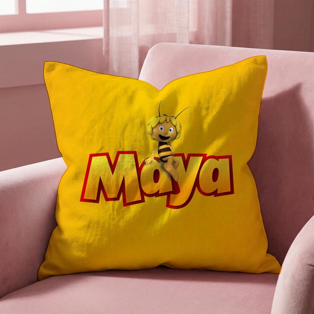 Maya the Bee Cushion Cover Multi-Scene Pillow Cover for Home & Car - Reversible, Soft & Durable for Daily Use