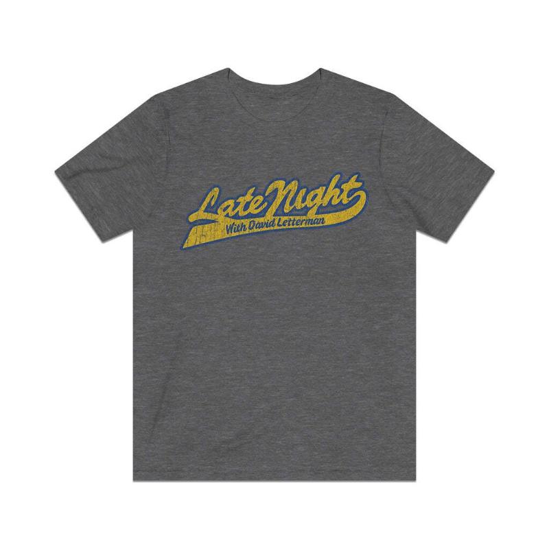 Late Night With David Letterman 1982 Vintage Men s T-Shirt New Spring/Summer Arrivals Regular Fit Casual Streetwear Men Women S разноцветный