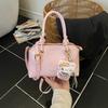 Korean Minimalist Shell-Shape Crossbody Bag Women Daily Commute Stylish PU Shoulder With Zip