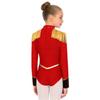 Leotard da Circo per Bambina Strass Manica Lunga Spalline Frangiate Tinta Unita Tuta Costume di Carnevale