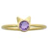 Marie-Helene de Taillac 22KYG 0.21ct Amethyst Little Cat Ring ring Yellow GoldUsed
