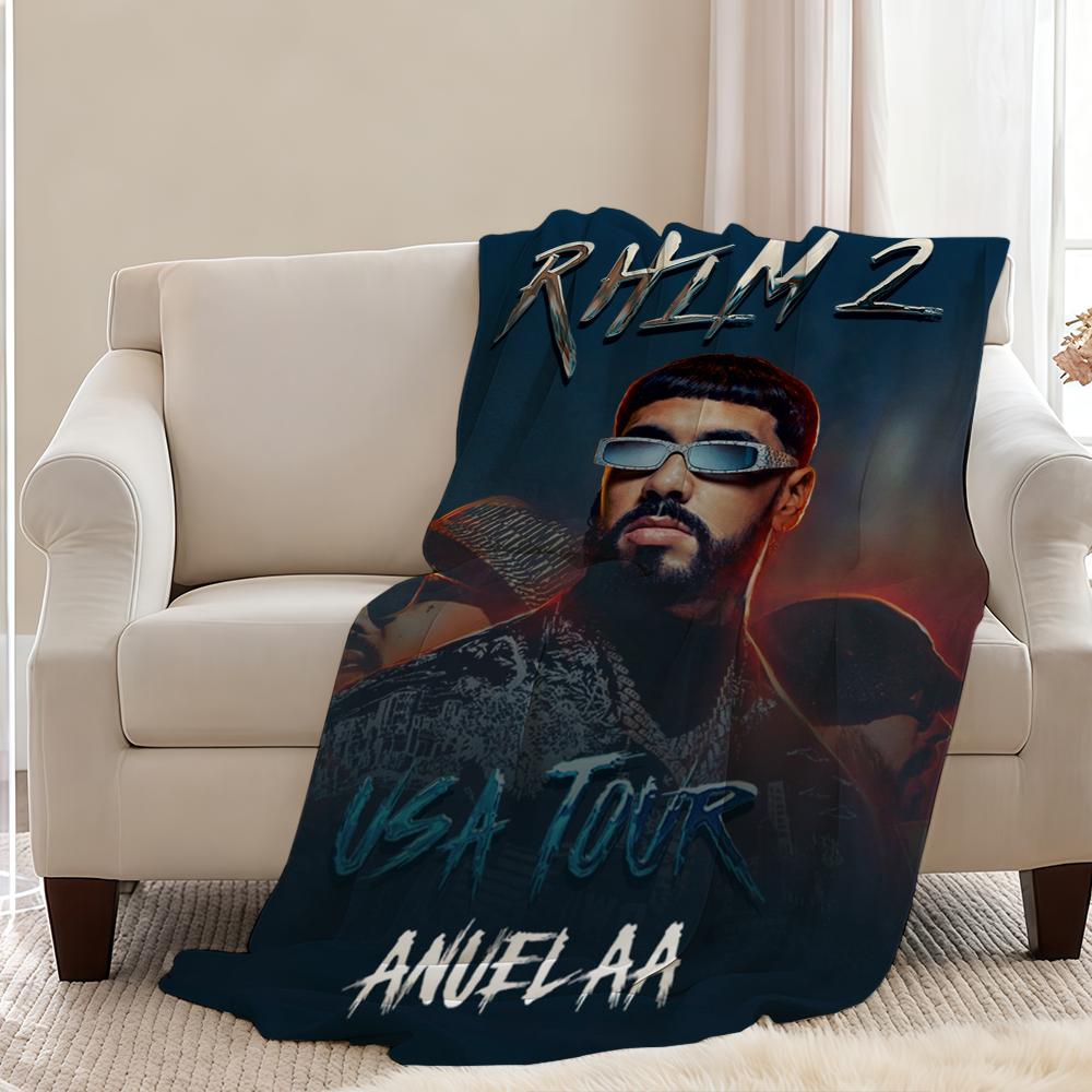 Rapper Anuel AA Blanket Throw Super Cosy Plush Living Room Sofa Couch Childish Birthday Gifts
