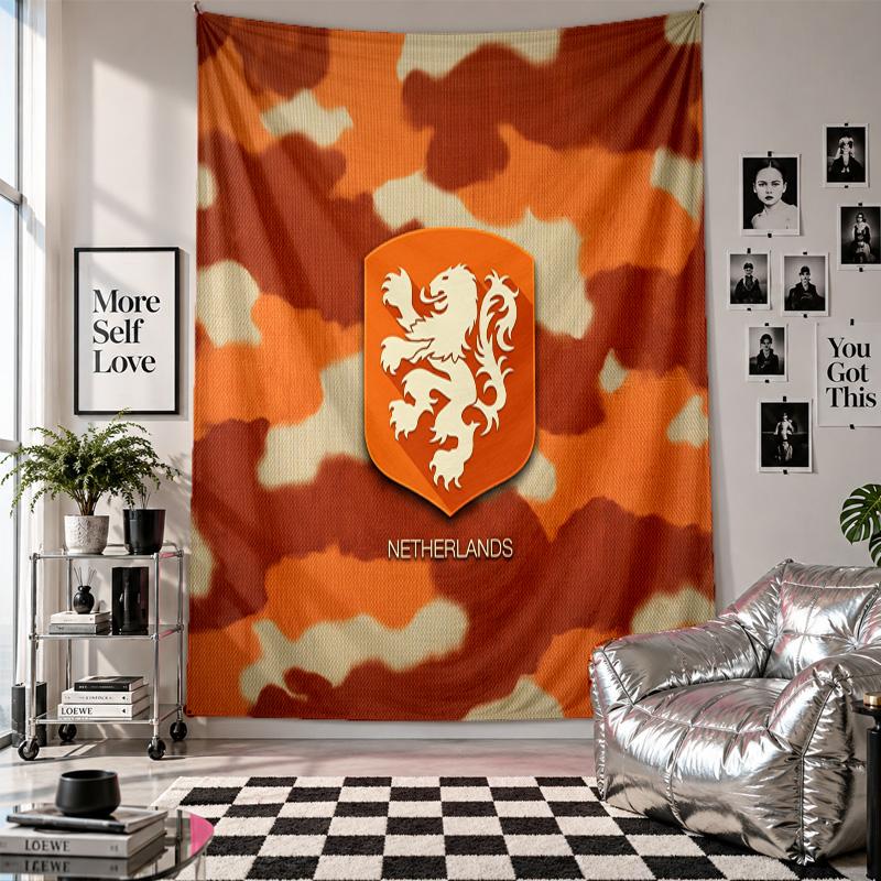 Netherlands Football Wall Tapestry Home Decor Wall Hanging Cloth for Bedroom Living Room Background