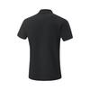 Li-Ning Fitness Series Solid Color Moisture Wicking Quick Dry Pullover Sports Polo Shirt Men tops Black APLU149-1
