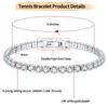 Tennis Bracelet Iced Out Chain Bracelets For Women Men Silver Color Men Bracelet Chain Homme Jewelry