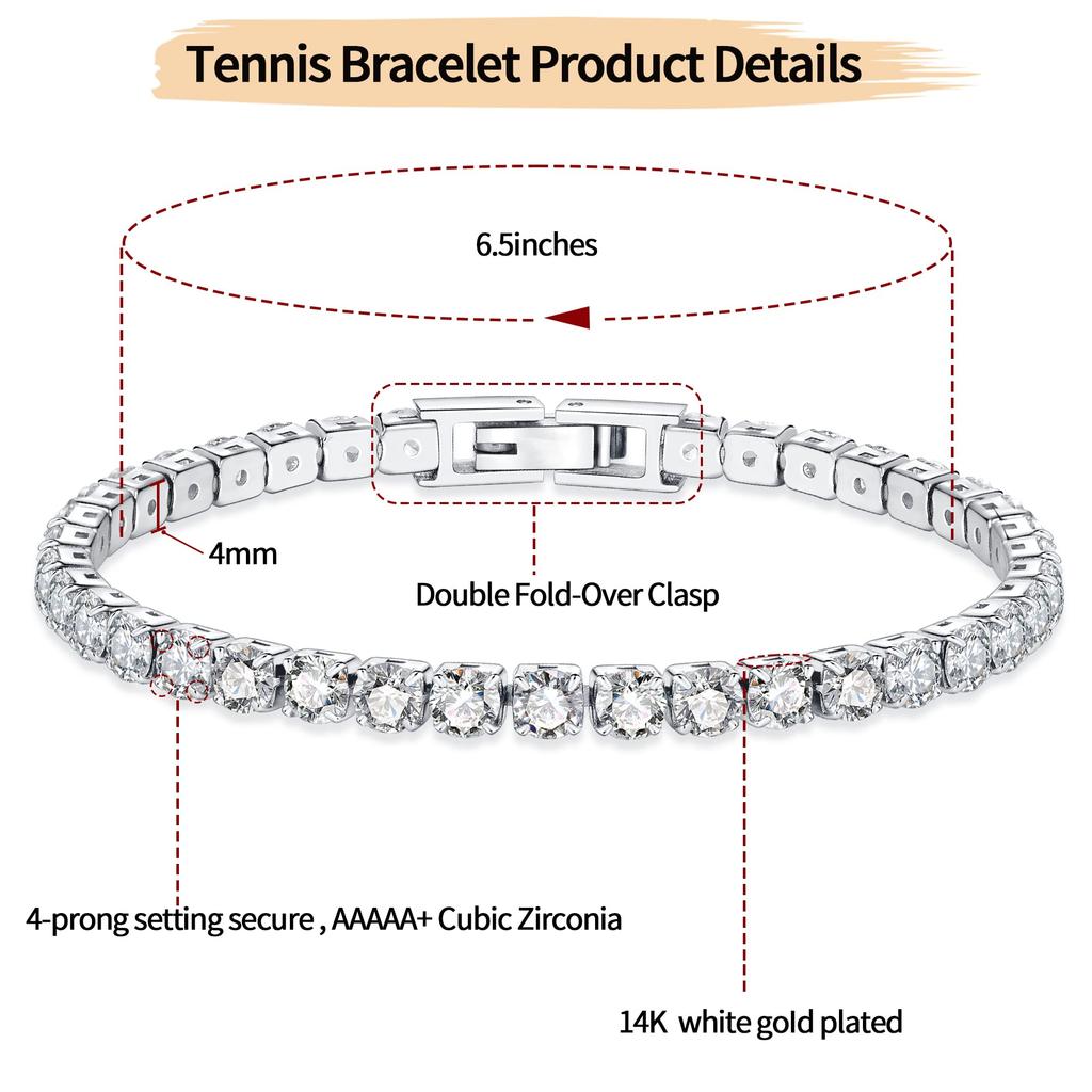 Tennis Bracelet Iced Out Chain Bracelets For Women Men Silver Color Men Bracelet Chain Homme Jewelry