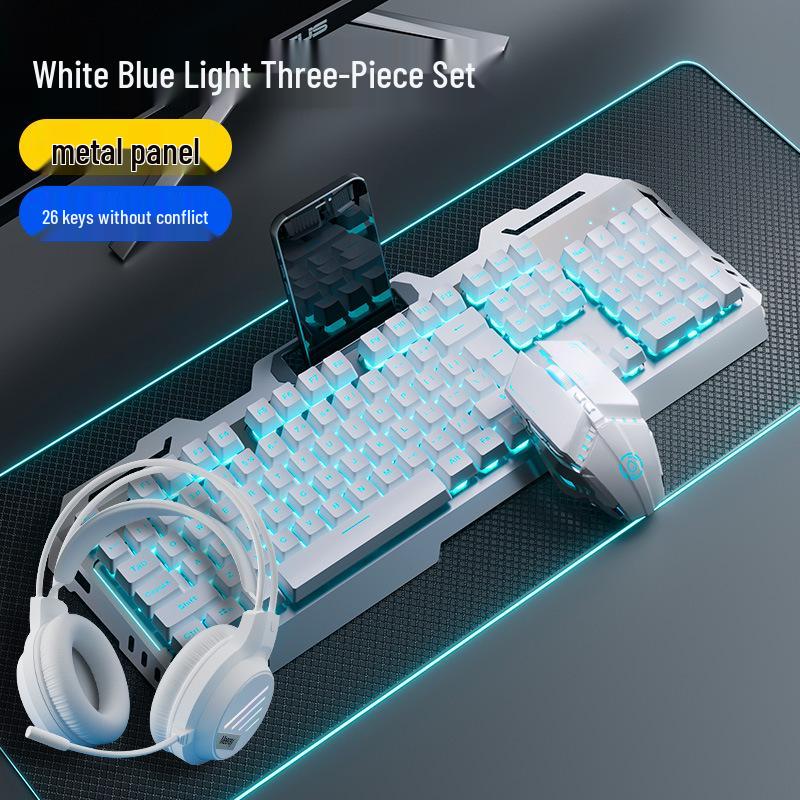 Muzama Gaming Keyboard, Mouse, and Headset Set – Wired/Wireless Esports Peripherals
