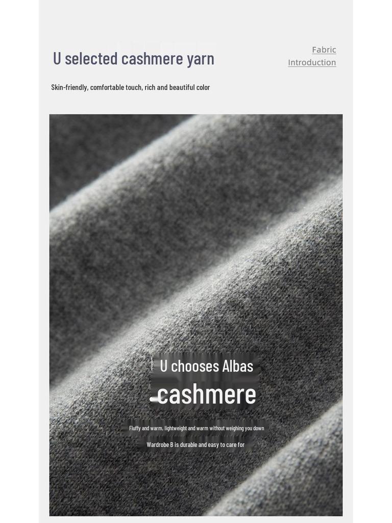 Men's Thickened Cashmere Zip Cardigan - Autumn/Winter Long-Sleeved Knit Sweater